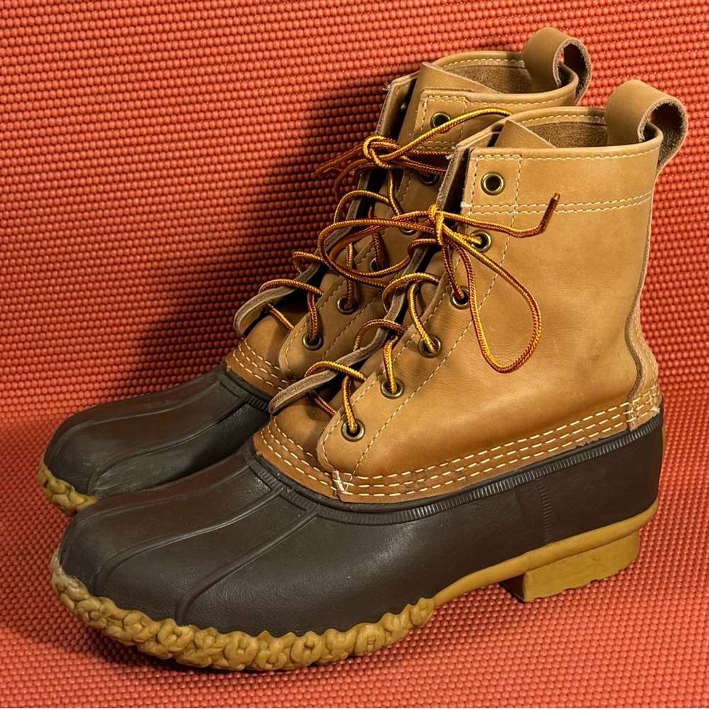 L.L. Bean Women’s Leather Duck Boots Tan Brown Size 9